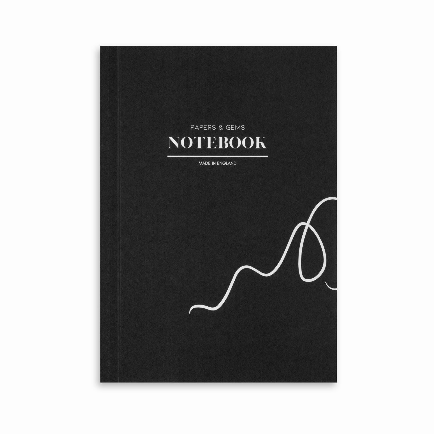 A5 lined lay-flat notebook | Black