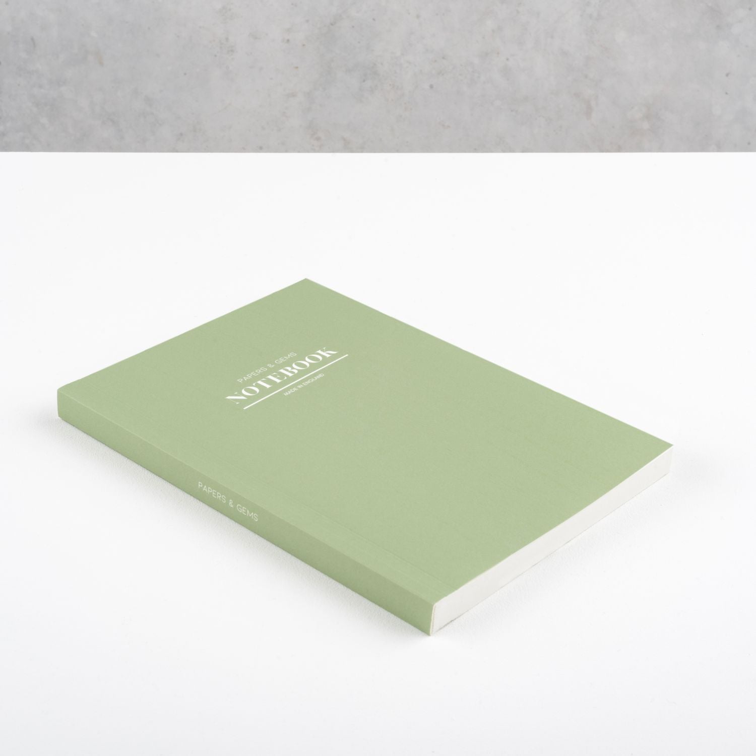 A5 lined lay-flat notebook | Sage green