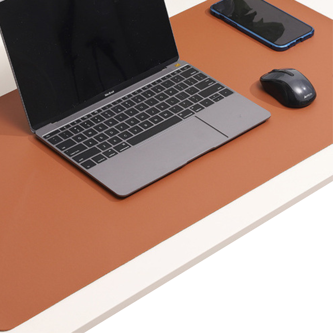 pu leather desk mat protector tan brown