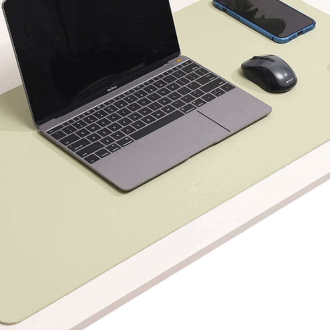 pu leather desk mat protector sage green